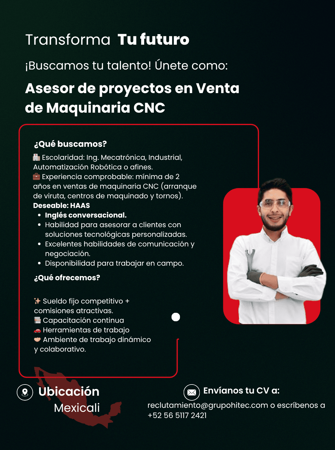 Asesor de proyectos en Venta de Maquinaria CNC